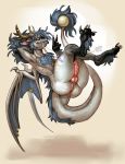  butt dragon eyewear fluffy fluffy_tail glasses horn knot presenting presenting_hindquarters queervanire simple_background smile wings 