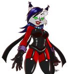  anthro clothed clothing feline female fur fusion gloves green_eyes hair hexadecimal humanoid lynx mammal nicole_the_lynx pranky reboot simple_background smile solo sonic_(series) 