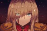  absurdres bangs blonde_hair blood blood_on_face close-up closed_mouth crying crying_with_eyes_open epaulettes eyebrows_visible_through_hair eyes_visible_through_hair face fate/extra fate_(series) frown green_eyes hair_over_one_eye highres long_hair looking_at_viewer nero_claudius_(fate) nero_claudius_(fate)_(all) rekung shiny shiny_hair sidelocks solo streaming_tears tears tsurime upper_body 