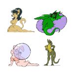  anthro big_breasts bra breasts bubble_gum clothing dragon eddy-boy eyewear featureless_breasts feline female glasses group kitty_katswell lagomorph looking_at_viewer lying mammal nickelodeon nipples nude on_back pussy rabbit smile t.u.f.f._puppy underwear 