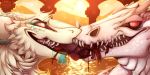  blood crocodile crocodilian fur ganja gore halopromise heart_(organ) male meat reptile scalie sergal sunset teeth teeth_bared tongue white_fur 