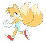  blue_eyes clothing cuddlehooves diaper footwear gloves male miles_prower shoes smile sonic_(series) standing 