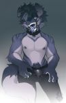  bulge clothing drooling hyena male mammal open_mouth saliva solo undressing xx_g.u.n_xx 