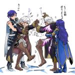  cape dark_persona father_and_daughter fire_emblem fire_emblem:_kakusei fire_emblem_heroes gimurei hood krom long_hair lucina male_my_unit_(fire_emblem:_kakusei) mamkute my_unit_(fire_emblem:_kakusei) short_hair smile tiara translation_request white_hair yamada_(ymdroygbiv) 