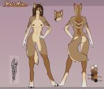  barely_visible_genitalia canine female fur krisztina mammal model_sheet orange_eyes subtle_pussy tan_fur wolf wyla 