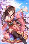  cleavage japanese_clothes romance_sangoku tagme thighhighs 