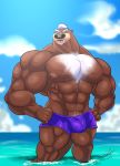  anthro bulge male mammal miguel_okami mr._mcmahon muscular mustelid otter solo surf&#039;s_up_2:_wavemania 