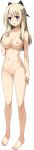  :o absurdres arm_at_side barefoot blonde_hair blue_eyes blush breasts collarbone eyebrows_visible_through_hair forearm_at_chest full_body half_updo highres kanekiyo_miwa large_breasts long_hair long_image mizusaki_tsukino navel nipples no_pussy non-web_source nude official_art open_mouth solo standing tall_image transparent_background yurameku_kokoro_ni_michita_sekai_de_kimi_no_yume_to_yokubou_wa_kanau_ka 