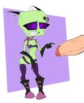  big_penis boots breasts camel_toe clothed clothing disembodied_penis dracounreformed duo erection female footwear huge_penis humanoid_penis invader_zim irken looking_at_penis male male/female not_furry penis skimpy small_breasts tak toony vein wide_hips 