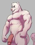  2017 5_fingers abs anthro balls biceps biped black_eyebrows blue_eyes chris_zorn digital_media_(artwork) eyebrows feline flaccid front_view fur glans grey_background grin head_tuft hi_res humanoid_penis knuxlight lion looking_at_viewer male mammal muscular muscular_male nipples nude pecs penis pepsi_(fa) pink_nipples pink_nose pink_penis portrait simple_background smile solo standing tail_tuft teeth three-quarter_portrait tuft whiskers white_balls white_fur white_lion white_tail 