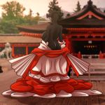  2018 big_breasts black_skin breasts butt clothing dress fan_character fans female huge_breasts hyper hyper_breasts invalid_tag japanese japanese_clothing kimono machine mask matar outside presenting rear_view robot samurai_jack side_boob standing vrabo 