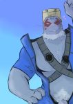  &lt;3 2017 anthro beard biped clothed clothing digital_media_(artwork) eyewear facial_hair fur goggles goggles_on_forehead goggles_on_head hi_res humanoid_penis looking_at_viewer male mammal marine markings muscular muscular_male my_hero_academia nipples pecs penis pinniped pubes seal selkie_(my_hero_academia) simple_background smile solo tohfu whiskers 