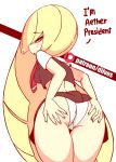  alternate_costume animated animated_gif artist_name ass black_shirt blonde_hair blush breasts cameltoe crop_top diives english eyebrows_visible_through_hair from_behind green_eyes hair_over_one_eye half-closed_eyes highres leaning_forward long_hair looking_at_viewer looking_back lusamine_(pokemon) mature medium_breasts midriff necktie open_mouth patreon_logo patreon_username pokemon pokemon_(game) pokemon_sm presenting red_neckwear school_uniform shirt short_sleeves simple_background skirt skirt_lift solo spread_ass standing talking text_focus uniform very_long_hair watermark white_background 