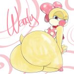  annoyed big_butt big_lips butt clothing female footwear high_heels koopa koopaling lips mario_bros nintendo ota_(artist) scalie shoes shortstack video_games wendy_o_koopa 