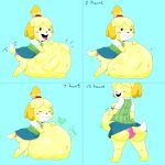  animal_crossing anthro belly big_belly big_breasts big_butt breasts brohan butt canid canine canis clothing comic death digestion domestic_dog expansion female female_pred isabelle_(animal_crossing) mammal nintendo shih_tzu video_games vore weight_gain 
