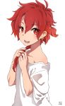  alexander_(fate/grand_order) blush braid commentary_request earrings fate/grand_order fate_(series) jewelry kawasemi_(pocorit) long_hair looking_at_viewer male_focus partial_commentary red_eyes red_hair single_braid smile 
