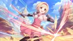 arm_guards blonde_hair boots cygames djeeta_(granblue_fantasy) granblue_fantasy hairband knee_boots official_art pink_hairband princess_connect! sword weapon yellow_eyes 