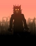  demonic doopcity furry_satan male red_background simple_background solo 