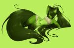  animal_humanoid claws clothed clothing female fox_humanoid green_body green_claws green_ears green_eyes green_hair green_markings green_nose green_skin green_tail hair humanoid licheart long_hair markings noxxi noxxi_greenrose noxxian original_character_do_not_steal skimpy solo wide_hips 
