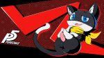  16:9 2018 balls blue_eyes cat digital_media_(artwork) feline hi_res looking_at_viewer male mammal morgana_(persona) open_mouth paws penis persona_5 solo wallpaper xilrayne 