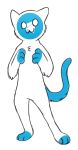  2017 anthro anthrofied blue_fur cat feline fur hi_res mammal sochchie telegram white_fur 