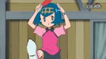  1girl animated animated_gif blue_eyes blue_hair pokemon pokemon_(anime) pokemon_sm pokemon_sm_(anime) solo suiren_(pokemon) 
