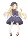  :d abigail_williams_(fate/grand_order) bangs black_bow black_dress black_footwear black_hat blonde_hair bloomers blush bow bug butterfly closed_eyes dress eyebrows_visible_through_hair fate/grand_order fate_(series) forehead hair_bow hat highres insect long_hair long_sleeves md5_mismatch object_hug open_mouth orange_bow parted_bangs polka_dot polka_dot_bow shoes simple_background sleeves_past_fingers sleeves_past_wrists smile solo stuffed_animal stuffed_toy tan_(kiriya0752) teddy_bear underwear very_long_hair white_background white_bloomers 