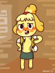  animal_crossing anthro canine dog female isabelle_(animal_crossing) mammal maxthesound nintendo paws shih_tzu sleeveless video_games 