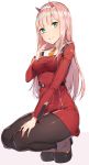  darling_in_the_franxx horns pantyhose rurikoma uniform zero_two_(darling_in_the_franxx) 