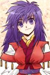  arc_the_lad arc_the_lad_ii breasts highres kukuru_(arc_the_lad) long_hair looking_at_viewer medium_breasts purple_eyes purple_hair smile solo yadoso 