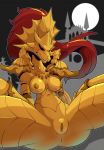  2018 anthro anus armor blush breasts crossgender dark_souls dragonslayer_ornstein female nipples nude pussy snappygrey solo video_games 