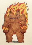  2016 3_toes alternate_color alternate_species angry anthro anthrofied belly biceps biped brown_horn brown_scales fak&eacute;mon fangs featureless_crotch fire firefightdex fist frown full-length_portrait half-closed_eyes hatching_(technique) hi_res horn looking_away male mfanjul mineral_fauna musclechub muscular muscular_male nintendo open_mouth overweight overweight_male pecs pen_(artwork) pink_tongue pok&eacute;mon pok&eacute;mon_(species) pok&eacute;morph portrait quads red_eyes red_spots scales scalie shadow simple_background solo spots standing toes tongue toony traditional_media_(artwork) venusaur video_games white_background 