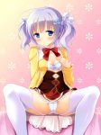  amairo_islenauts bra cameltoe cleavage open_shirt pantsu shiraga_airi sweater thighhighs yagami-all_hail_nanao 