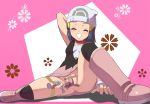  1girl beanie blue_hair boots eyes_closed hikari_(pokemon) long_hair makoto_daikichi no_panties pokemon pokemon_dppt pussy_juice remote_control_vibrator tape vibrator 