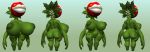  3d_(artwork) anthro big_breasts big_butt breasts butt digital_media_(artwork) female flora_fauna green_skin huge_breasts inverted_nipples long_arms mario_bros nintendo nipples not_furry nude piranha_plant plant puffy_nipples pussy solo spikes video_games wattchewant 