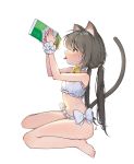  :p aeng_dyu animal_ears antenna_hair arms_up bare_legs bare_shoulders barefoot bell bell_choker blush bow bra cat_ears cat_tail choker from_side full_body highres holding jingle_bell long_hair low_twintails milk_carton original panties simple_background sitting solo sweatdrop tail tareme tongue tongue_out twintails underwear underwear_only very_long_hair wariza white_background white_bow white_bra white_choker white_panties wrist_cuffs yellow_eyes 