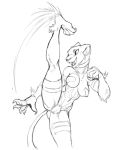  anthro anthrofied barely_visible_genitalia breasts crossover darkstalkers disney felicia_(darkstalkers) feline female fight guoh kick lion mammal mashup nala pussy raised_leg solo subtle_pussy the_lion_king video_games 