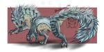  2018 capcom digital_media_(artwork) dragon drerika erection feral fur hair horn male monster_hunter penis tobi-kadachi video_games watermark 