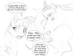  2017 crown dialogue duo english_text equine female feral friendship_is_magic hair horn horse mammal monochrome my_little_pony silfoe simple_background text twilight_sparkle_(mlp) unicorn white_background 