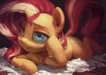  2018 assasinmonkey cutie_mark equestria_girls equine eyelashes female feral hair horn mammal multicolored_hair my_little_pony solo sunset_shimmer_(eg) two_tone_hair unicorn 