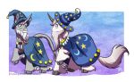  2018 beard bell blue_eyes cape clothing cloven_hooves duo equine facial_hair friendship_is_magic hat hooves horn inuhoshi-to-darkpen male mammal my_little_pony starswirl_the_bearded_(mlp) unicorn wizard_hat 
