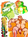  anthro arcarc armpit_hair badger balls beard big_muscles body_hair dripping facial_hair happy_trail male mammal marcus muscular muscular_male mustelid nude penis pubes scruffy sitting solo 