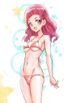  :d bare_arms bare_shoulders bikini blush breasts cleavage collarbone cowboy_shot hair_ornament hairclip hip_bones hugtto!_precure long_hair looking_at_viewer medium_breasts navel nono_hana ontaros open_mouth pink_bikini pink_eyes pink_hair precure shiny shiny_clothes shiny_hair smile solo standing star starry_background string_bikini swimsuit tareme thighs two-tone_background underboob x_hair_ornament 