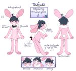  &lt;3 2017 3_toes 4_fingers angry anthro black_collar black_hair collar crying digital_drawing_(artwork) digital_media_(artwork) drooling english_text frengers fur hair halo lagomorph male mammal model_sheet multicolored_fur multiple_poses nude pink_fur pose rabbit saliva simple_background solo spiked_collar spikes standing tears text toes trufours white_background white_fur 