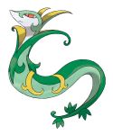  absurd_res alpha_channel ambiguous_gender feral frown green_body hi_res ken_sugimori looking_down nintendo official_art pok&eacute;mon pok&eacute;mon_(species) red_eyes reptile scalie serpentine serperior simple_background snake solo transparent_background video_games white_body 