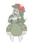  2017 alternate_color alternate_species big_breasts breasts cleavage clothed clothing elfdrago female flower fusion gears grey_body grey_hair hair hi_res huge_breasts humanoid hybrid lilligant machine magearna nintendo non-mammal_breasts not_furry open_mouth pink_eyes plant pok&eacute;mon pok&eacute;mon_(species) pok&eacute;mon_fusion red_sclera robot simple_background solo standing video_games white_background white_body 