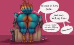  2018 anthro ass_up avian big_butt butt devilbluedragon digital_media_(artwork) dildo english_text female female_focus huge_butt pussy sex_toy slightly_chubby solo_focus text thick_thighs vibrator 