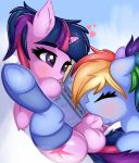  &lt;3 balls dickgirl friendship_is_magic intersex my_little_pony oral rainbow_dash_(mlp) twilight_sparkle_(mlp) twiren 