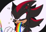  ami-dark hedgehog male mammal music rainbow_puke shadow_the_hedgehog solo sonic_(series) 