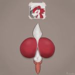  2018 absurd_res angry animal_genitalia animal_penis anus backsack balls big_butt black_balls butt butt_focus canine_penis erection hi_res knot krokodos lycanroc male mammal nintendo penis perineum pok&eacute;mon pok&eacute;mon_(species) presenting presenting_hindquarters public_use raised_tail rear_view simple_background solo story story_in_description through_wall video_games 